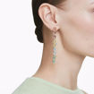 Swarovski øredobber Gema drop earrings Asymmetrical design, Mixed cuts, Long, Multicolored, Gold-tone plated - 5705809