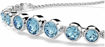 Swarovski armbånd Imber Tennis bracelet Mixed round cuts, Blue, Rhodium plated - 5719282