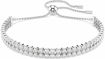 Swarovski armbånd Matrix Tennis bracelet Round cut, White, Rhodium plated - 5678252