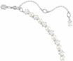 Swarovski collier Matrix Tennis necklace Crystal pearl, Round cut, White, Rhodium plated - 5689623