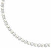 Swarovski collier Matrix Tennis necklace Crystal pearl, Round cut, White, Rhodium plated - 5689623