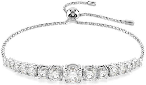 Swarovski armbånd Matrix bracelet Gradient of round cuts, White, Rhodium plated - 5690677