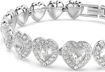 Swarovski armbånd Ariana Grande x Swarovski Tennis bracelet Mixed cuts, Heart, White, Rhodium plated - 5720860