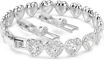 Swarovski armbånd Ariana Grande x Swarovski Tennis bracelet Mixed cuts, Heart, White, Rhodium plated - 5720860