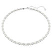 Swarovski collier Matrix Tennis necklace Crystal pearl, Round cut, White, Rhodium plated - 5689623