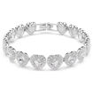 Swarovski armbånd Ariana Grande x Swarovski Tennis bracelet Mixed cuts, Heart, White, Rhodium plated - 5720860