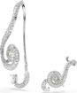 Swarovski øredobber Ariana Grande x Swarovski clip earrings Asymmetrical design, Crystal pearl, Baguette cut, White, Rhodium plated - 5720866