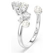 Swarovski Constella open ring Crystal pearl, Round cuts, White, Rhodium plated - 5705599