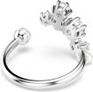 Swarovski Constella open ring Crystal pearl, Round cuts, White, Rhodium plated - 5705599