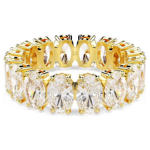 Swarovski Matrix ring Oval cut, White, Gold-tone plated - 5707190