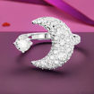 Swarovski ring Luna open Moon, hvitt - 5666176