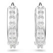 Swarovski øredobber Matrix hoop earrings Round cut, White, Rhodium plated - 5690670