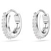 Swarovski øredobber Matrix hoop earrings Round cut, White, Rhodium plated - 5690670