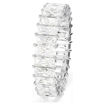 Swarovski Matrix ring Baguette cut, White, Rhodium plated - 5693409