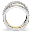 Swarovski Hyperbola ring Mixed cuts, White, Mixed metal finish - 5689729