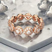 Swarovski Constella ring Round cut, Pavé, White, Rose gold-tone plated -5636274