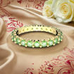 Swarovski Matrix ring Round cut, Green, Gold-tone plated - 5658658