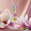 Swarovski smykke Gema Y pendant Mixed cuts, Multicolored, Rhodium plated - 5692421