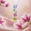 Swarovski smykke Gema Y pendant Mixed cuts, Multicolored, Rhodium plated - 5692421