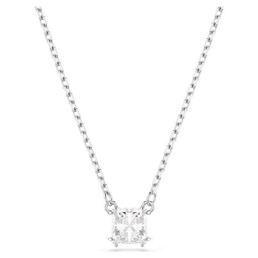 Swarovski smykke Stilla pendant Square cut, White, Rhodium plated - 5701903