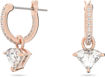 Swarovski øredobber ear-rings woman jewellery Triangle, White, Rose gold-tone plated - 5643738