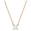 Swarovski smykke Stilla pendant Square cut, White, Rose gold-tone plated - 5701904