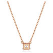 Swarovski smykke Stilla pendant Square cut, White, Rose gold-tone plated - 5701904