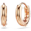 Swarovski øredobber Matrix hoop earrings Round cut, White, Rose gold-tone plated - 5690669