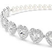 Swarovski collier Ariana Grande x Swarovski Tennis choker Mixed cuts, Heart, White, Rhodium plated - 5720861