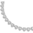 Swarovski collier Ariana Grande x Swarovski Tennis necklace Mixed cuts, Heart, White, Rhodium plated - 5720857