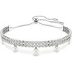 Swarovski armbånd Ariana Grande x Swarovski bracelet Crystal pearl, Round cut, White, Rhodium plated - 5720870