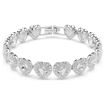 Swarovski armbånd Ariana Grande x Swarovski Tennis bracelet Mixed cuts, Heart, White, Rhodium plated - 5720860