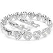 Swarovski armbånd Ariana Grande x Swarovski Tennis bracelet Mixed cuts, Heart, White, Rhodium plated - 5720860