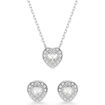 Swarovski smykkesett Ariana Grande x Swarovski set Mixed cuts, Heart, White, Rhodium plated - 5720849