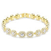 Swarovski armbånd Una Angelic Tennis bracelet Round cut, Pavé, Medium, White, Gold-tone plated - 5505469