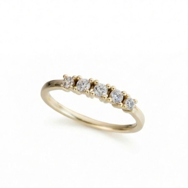 Forlovelsesring i gult gull med Lab Grown diamanter 0,32ct TW-VS - Bur5Z0033