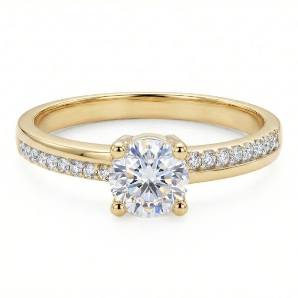 Gullring  med zirkonia - 50368-62