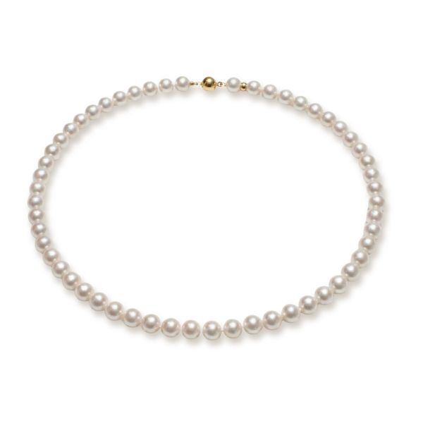Perlekjede med Akoya perler 7-7,5 mm, lås i 18 kt gull  -22451-03