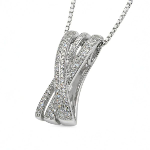 Diamantsmykke i 14 kt gull med diamanter 0,26 ct W-SI - 10250026