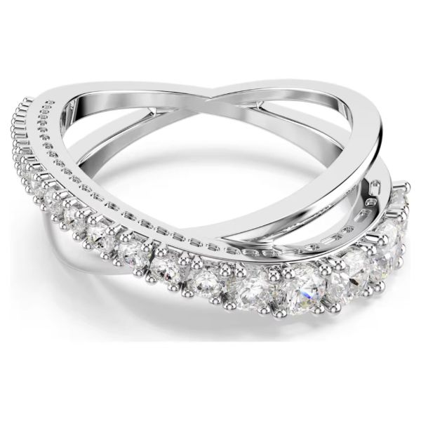 Swarovski Hyperbola ring Mixed cuts, White, Silver-tone finish - 5714952