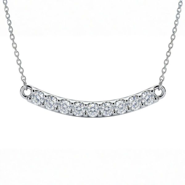 Diamantsmykke i hvitt gull -151150
