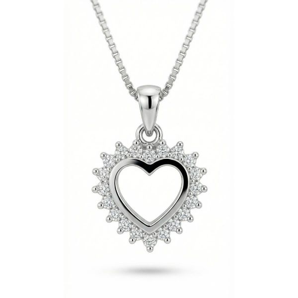 Diamanthjerte i gull med 0,15 ct TW-Si - COC10097