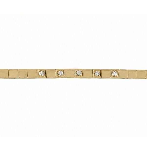 Gullarmbånd i 14kt med 5x0,07 ct TW-Si - coc9000026