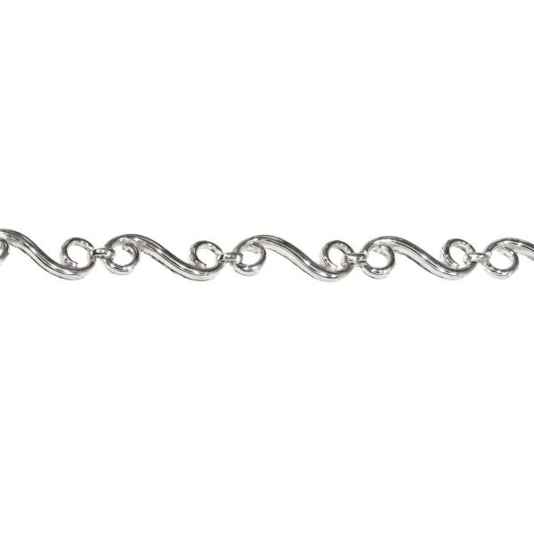Sølv armbånd med mønster, 19 cm/6mm - 20326coc