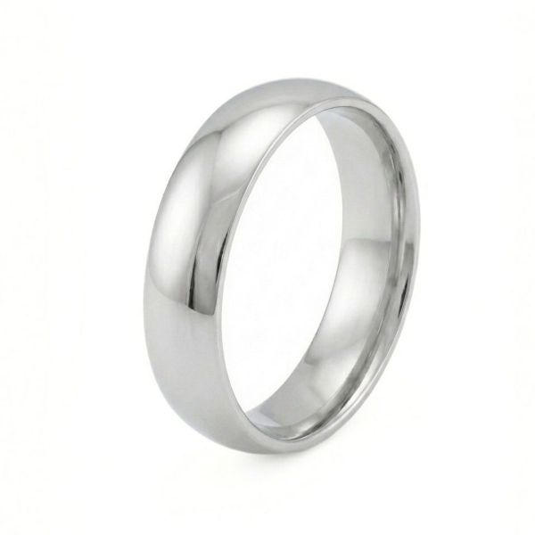 Giftering i platina 950, 5 mm. RUBIN modell 167 - 1050