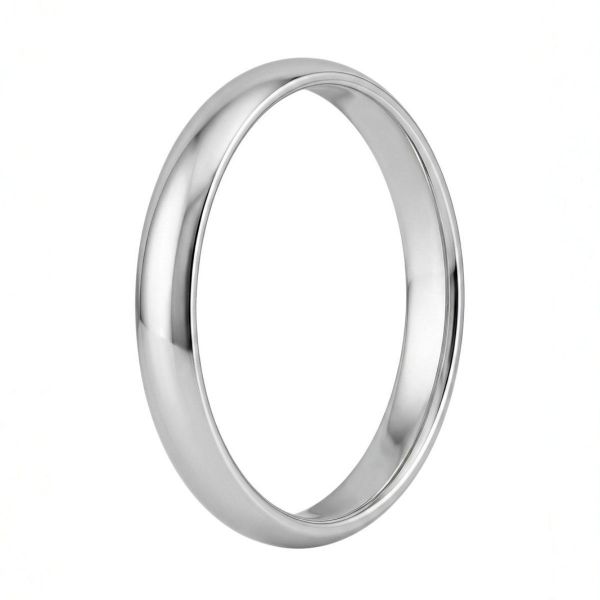 Giftering i hvitt gull 14kt, 3 mm. RUBIN modell 167 - 1330