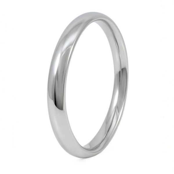 Giftering i platina 950, 3 mm. RUBIN modell 803  - 1130