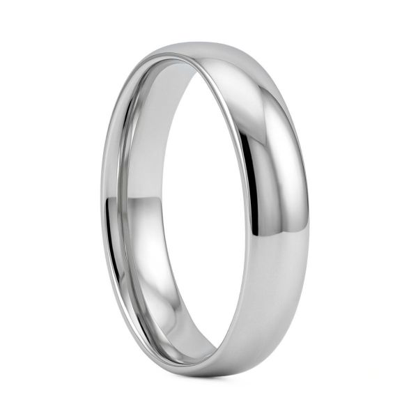 Giftering i platina 950, 5 mm. RUBIN modell 803 - 1150