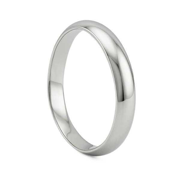 Giftering i platina 950, 3.5 mm. RUBIN modell 803  - 1135