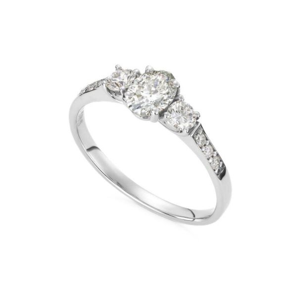 Diamantring Roma i 14kt hvitt gull med 0,81ct TW-Si - 57469